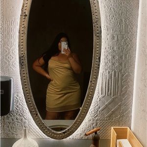 Metallic Mesh Minidress 1x